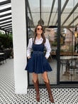 QULOVEYeni GelenlerAYARLANABİLİR ASKILI KISA KOT ELBİSE