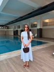 QULOVEYeni GelenlerBebe Mavi Kısa Kol Astarlı Fisto Elbise