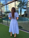 QULOVEYeni GelenlerBebe Mavisi Güllü Astarlı Elbise