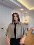 QULOVEYENİ GELENLERBej Kısa Kaşe Ceket