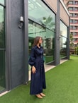 QULOVEYENİ GELENLERBelden Pileli Kot Elbise