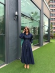 QULOVEYENİ GELENLERBelden Pileli Kot Elbise