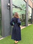 QULOVEYENİ GELENLERBelden Pileli Kot Elbise