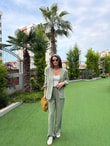 QULOVEYeni GelenlerÇağla Yeşili  Blazer Ceket