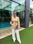 QULOVEYENİ GELENLERCamel Apolet Detaylı Dik Yaka Ceket