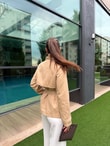 QULOVEYENİ GELENLERCamel Apolet Detaylı Dik Yaka Ceket