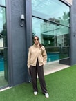 QULOVEYENİ GELENLERCamel Buca Dik Yaka Ceket