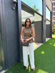QULOVEYENİ GELENLERCamel Kemerli Yaka Detaylı Bluz