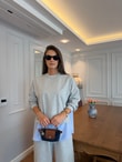 QULOVEYENİ GELENLERGömlek Detaylı Sweatshirt Takım GRİ