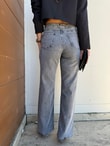 QULOVEYeni GelenlerGri Marka Model Kesik Paça Mom Jean