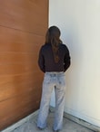 QULOVEYeni GelenlerGri Marka Model Kesik Paça Mom Jean