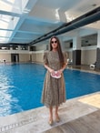 QULOVEYeni GelenlerHaki Sıfır Yaka Maxi Dantel Elbise