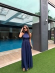 QULOVEYENİ GELENLERHalter Yaka Laci Astarlı Elbise