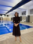 QULOVEYENİ GELENLERKahve Işıltılı Drape Detaylı Elbise