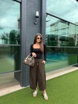 QULOVEYENİ GELENLERKahve Kareli Pantolon