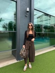 QULOVEYENİ GELENLERKahve Kareli Pantolon