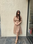 QULOVEYeni GelenlerKAHVE KEMERLİ BELİ LASTİKLİ ELBİSE
