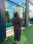 QULOVEYENİ GELENLERKahve Paraşüt Kumaş Bağcıklı Takım