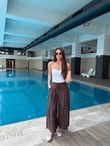 QULOVEYeni GelenlerKahve Plikaşe Detay Pantolon