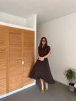 QULOVEYeni GelenlerKemerli Elbise kahve