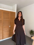 QULOVEYeni GelenlerKemerli Elbise kahve