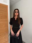 QULOVEYeni GelenlerKemerli Elbise Siyah