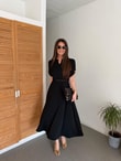 QULOVEYeni GelenlerKemerli Elbise Siyah