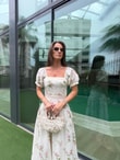 QULOVEYeni GelenlerKeten Karpuz Kol Elbise