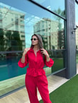 QULOVEYENİ GELENLERKırmızı Paraşüt Kumaş Bağcıklı Takım