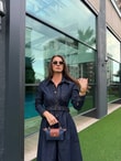 QULOVEYENİ GELENLERKot Kemerli Uzun Elbise
