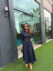 QULOVEYENİ GELENLERKot Kemerli Uzun Elbise