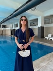 QULOVEYeni GelenlerLaci Gold Toka Detaylı Elbise