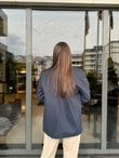 QULOVEYeni GelenlerLacivert Keten Blazer Ceket