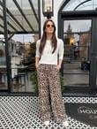 QULOVEYeni GelenlerLEOPAR BELİ LASTİKLİ PANTOLON