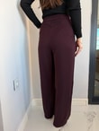QULOVEYeni GelenlerMürdüm Beli Lastikli Bağcıklı Pantolon