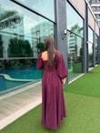 QULOVEYENİ GELENLERMürdüm Korseli Maxi Boy Elbise