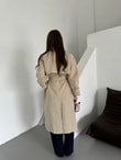 QULOVEYeni GelenlerOversize Kuşaklı Trençkot -Taş