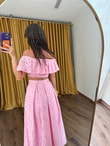 QULOVEYeni GelenlerPembe Gipeli Bluz Etek Takım 