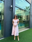 QULOVEYENİ GELENLERPembe Kol Detaylı Elbise