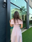QULOVEYENİ GELENLERPembe Kol Detaylı Elbise