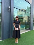 QULOVEYENİ GELENLERSiyah Çiçek Detaylı İşlemeli Elbise