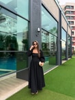 QULOVEYENİ GELENLERSiyah Korseli Maxi Boy Elbise