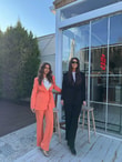 QULOVEYeni GelenlerSiyah Kuşaklı Blazer Takım