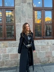 QULOVEYeni GelenlerSiyah Montana Kaşe Kaban