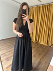 QULOVEYeni GelenlerSiyah Önü Fermuarlı Basic Elbise