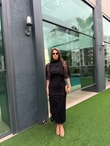 QULOVEYENİ GELENLERSiyah Parıltılı İşlemeli Elbise