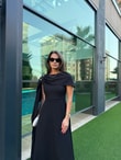 QULOVEYENİ GELENLERSiyah Şal Yaka Elbise