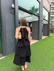 QULOVEYENİ GELENLERSiyah Yaka İşleme Detaylı Elbise