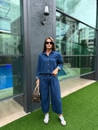 QULOVEYENİ GELENLERSlouchy Jeanlı Denim Takım