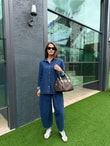 QULOVEYENİ GELENLERSlouchy Jeanlı Denim Takım